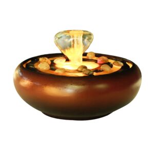 FOUNTAIN TABLE TOP WATER FLOW BOWL W/LED FOUNTAIN TABLE TOP WATER FLOW BOWL W/LED